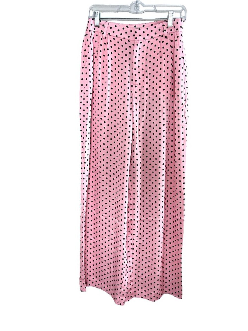 Vineyard Vines Kentucky Derby Pink Green Polka Dot Satin Wide Leg Pants NWT 6